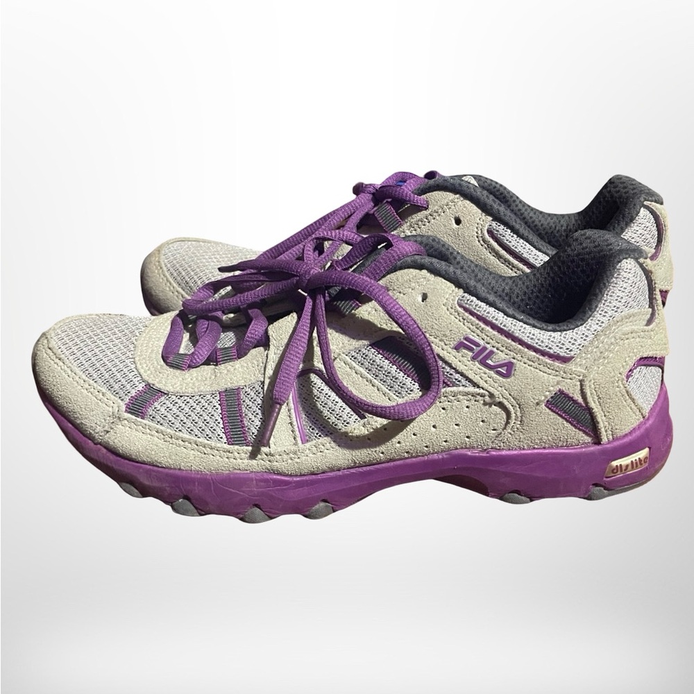 Fila Zipline Womens Size 8 Running Shoes Gray Purple‎